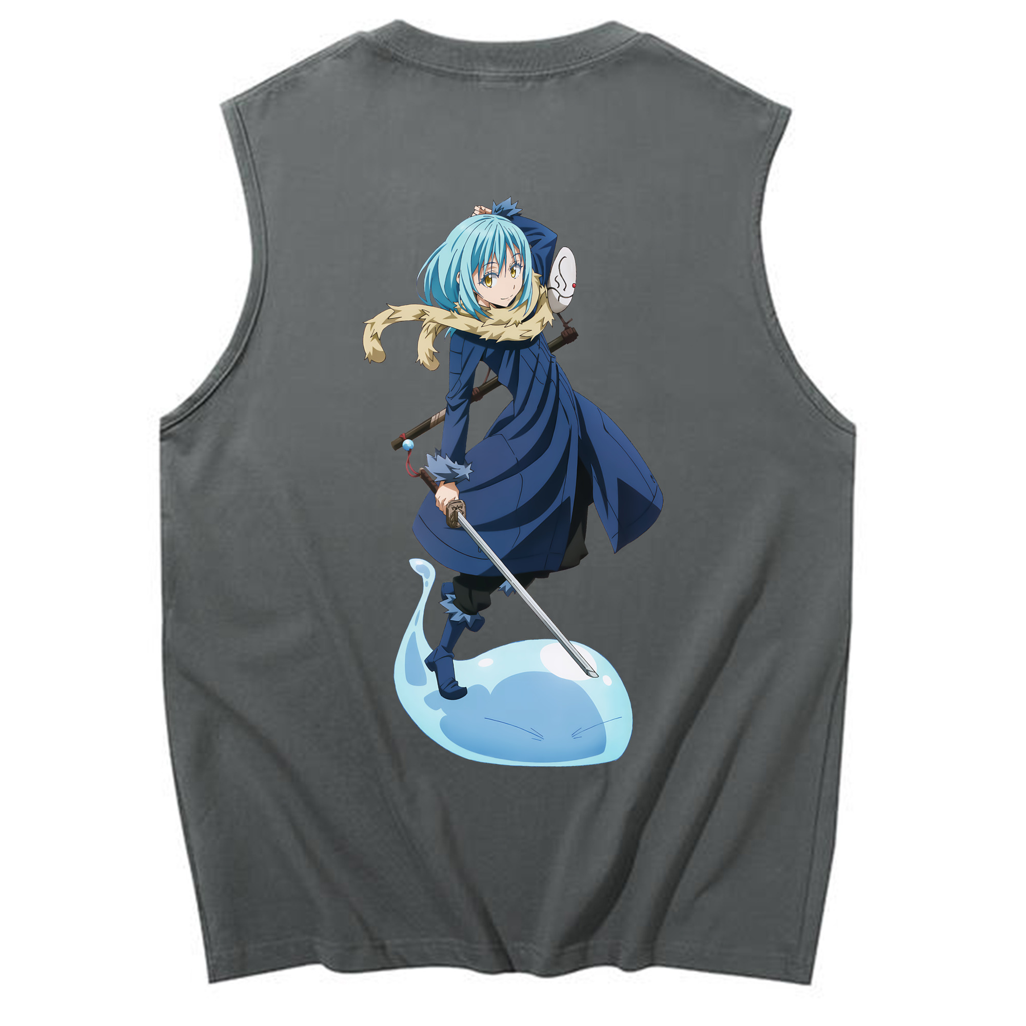 （画像用） 転スラ Regarding Reincarnated to Slime コットン100％タンクトップ（背面プリント）